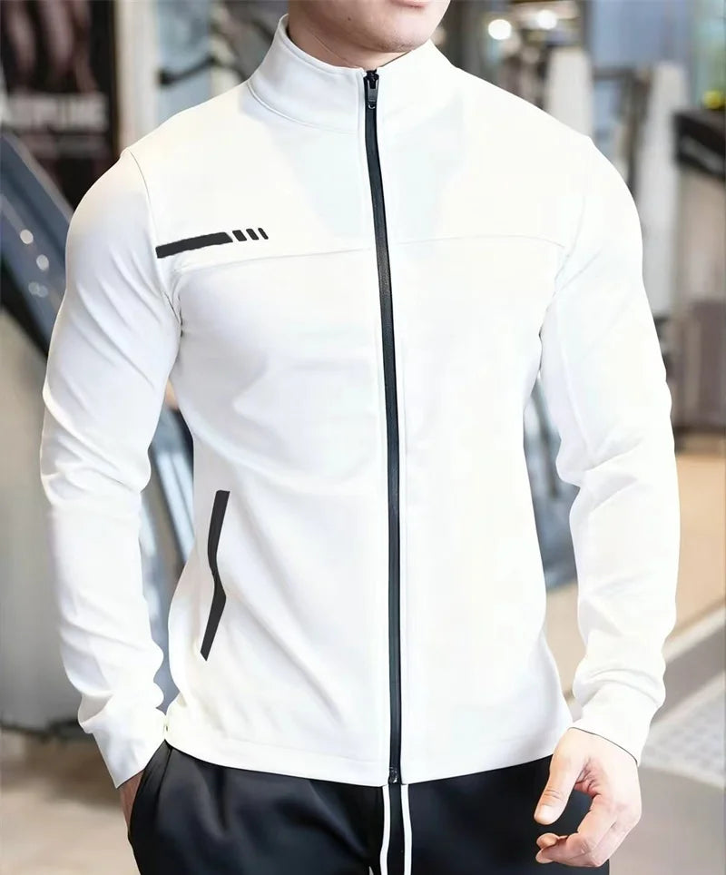 Mens Gym Fitness Tops High Quality Running Sports Jacket Outdoor Workout Training Sweatshirt zipper Jacket cardigan men coat