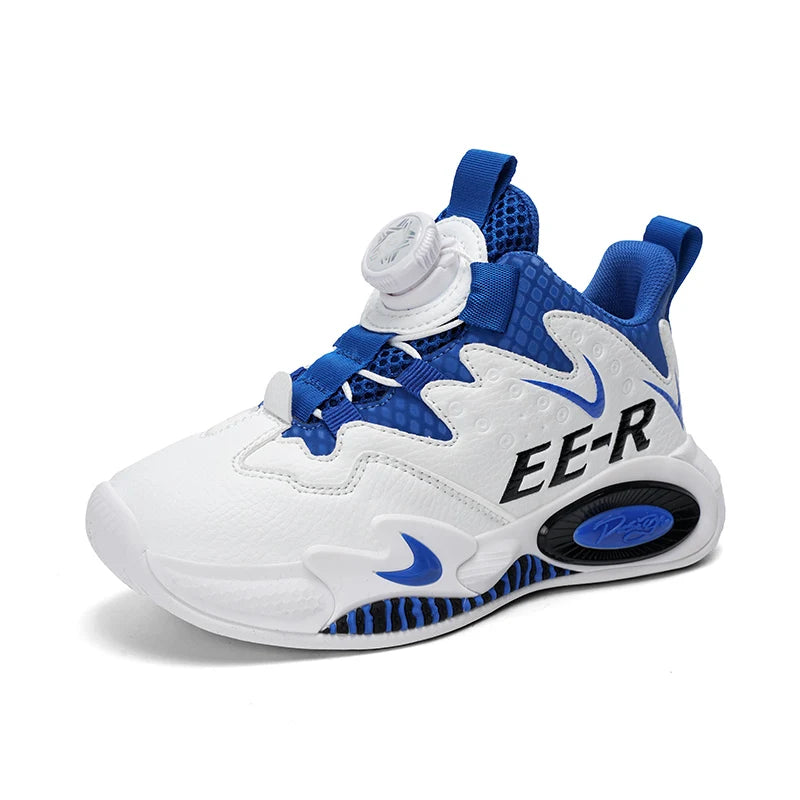 Kids Sneakers Casual Basketball Shoes for Children High-top Ankle-protected Sports Shoes for Boys Trainers PU Leather Sneaker