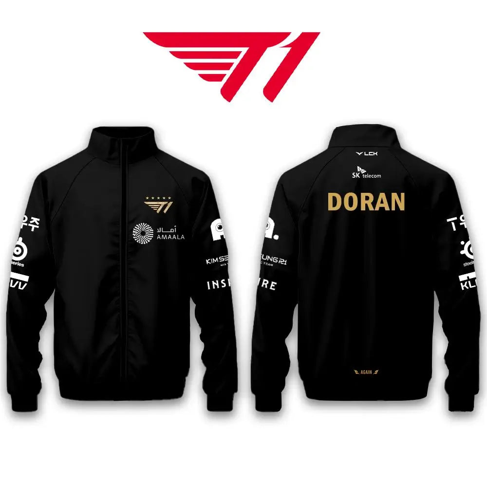 2025 World Championship T1 Team Jackets Jersey SKT Faker LCK Esports Club Training Uniform Men Women Autumn/winter Sports Jacket