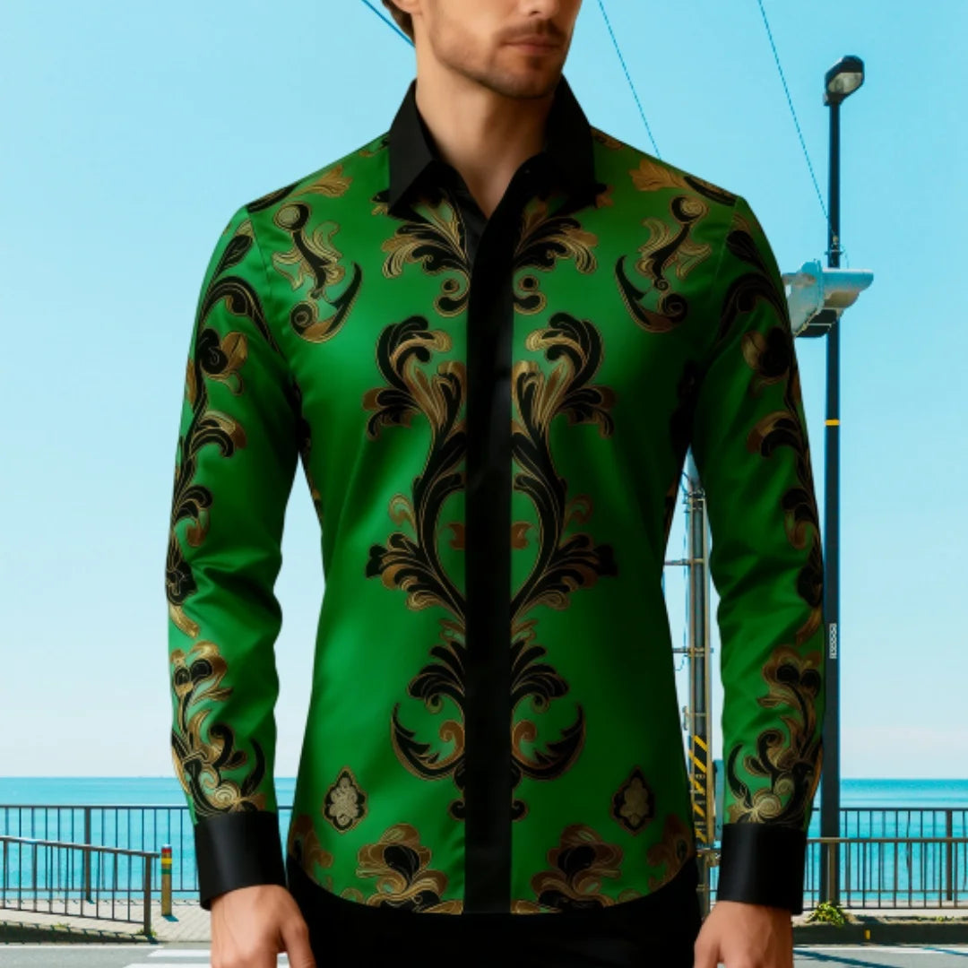 Camisa informal de manga larga con solapa para hombre, camisa holgada y cómoda con estampado 3D, talla grande 6XL, entrega rápid
