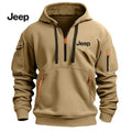 JEEP New Multi-Pocket Zipper Fleece Hoodie Casual Pullover Fashion Sweatshirt