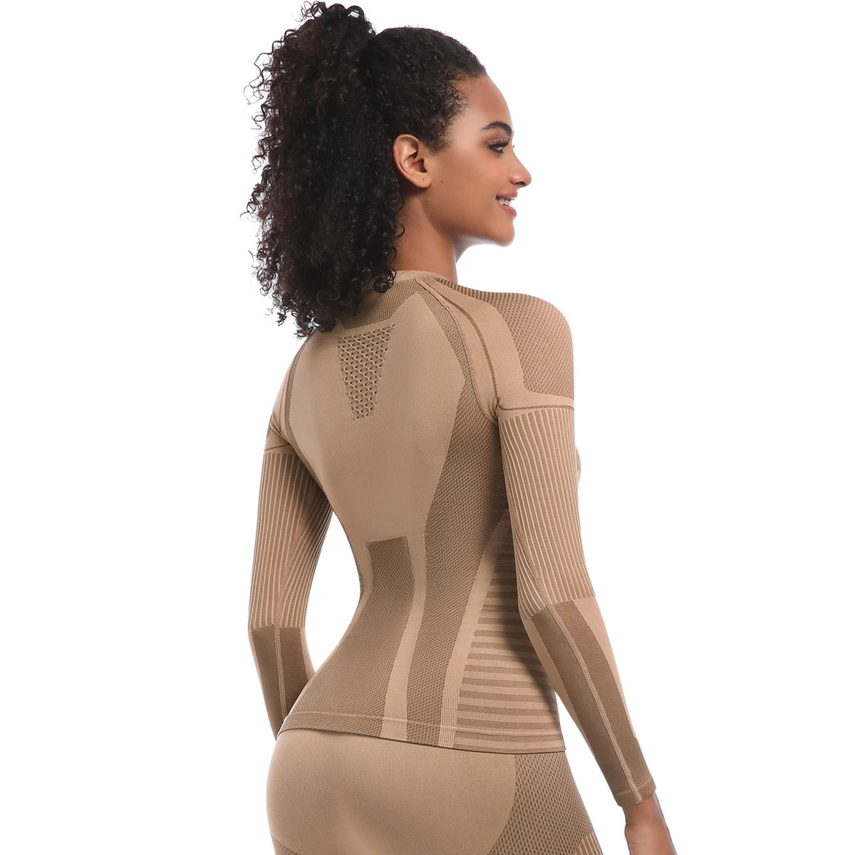 Outdoor Running Fitness Sports Yoga Long Sleeves for Woman Slim Casual Cycling and Skiing Workout Women Seamless Yoga Top