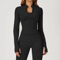 Seamless 2 Pieces Yoga Suit Sports Outfits Women Gym Set Women Tracksuit Running Workout Long Sleeve Sports Shirt Yoga Clothing