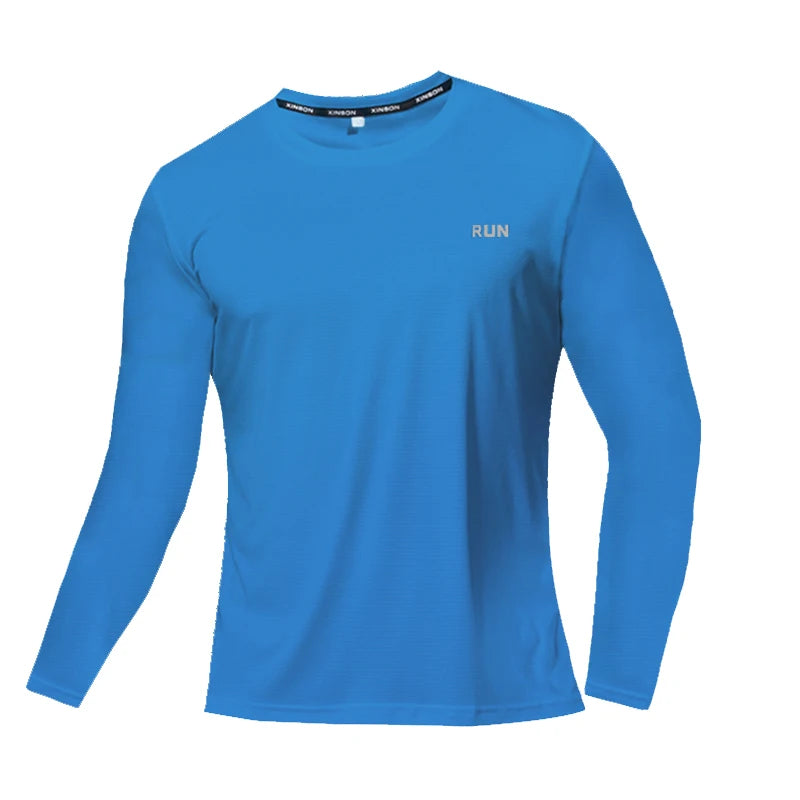 Quick Dry Clothes Men's Long Sleeve T-Shirt Breathable Sweat Absorption Fast Dry T Running Sports Top Outdoor Climbing Clothing