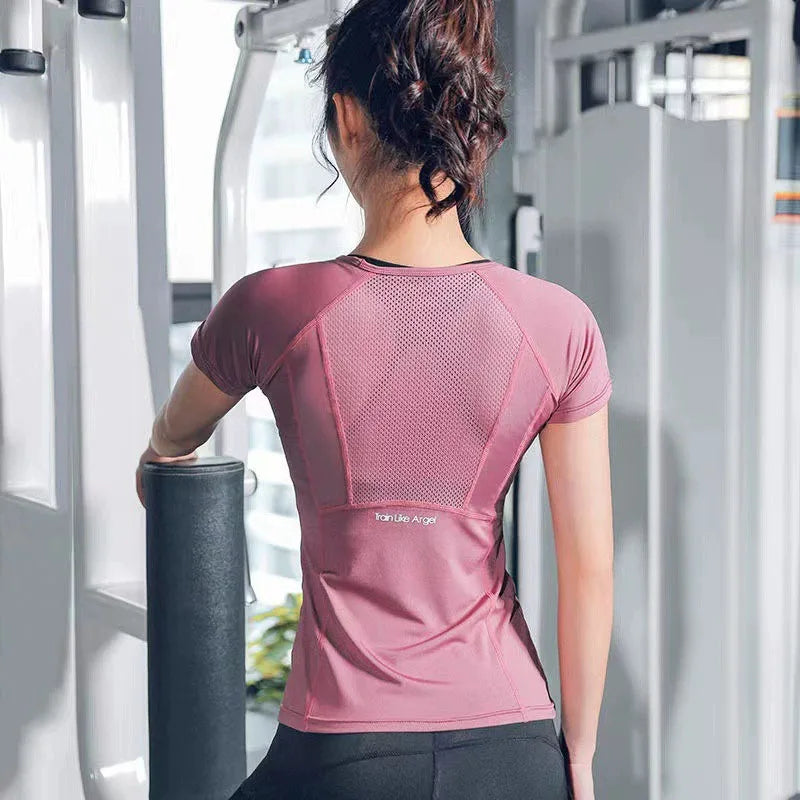 Ladies Sportswear Yoga Wear Women's Sports T-Shirt  Top Fitness Clothes Running USA 🇺🇸