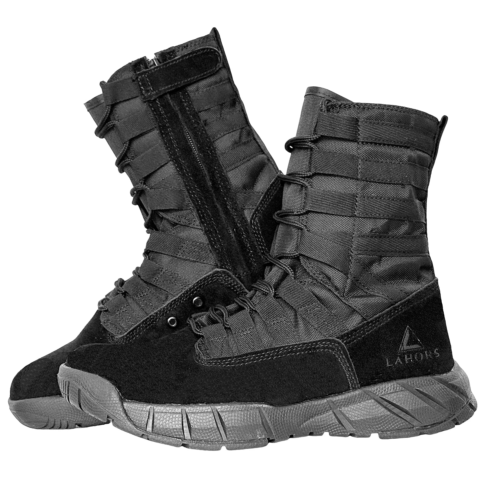 LAHORS Lightweight Suede Leather Tactical Combat Boots Men Outdoor Hiking Desert Army Shoes Breathable Male Ankle Boots Man made