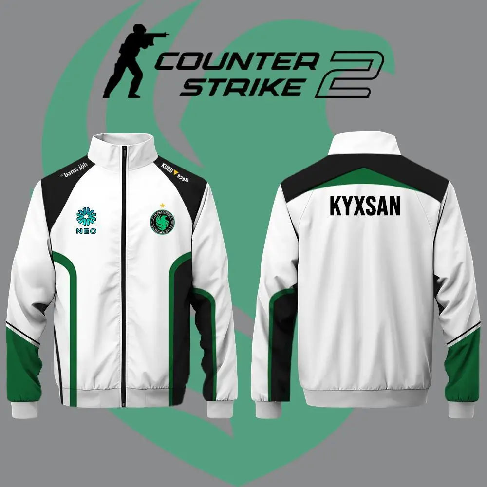 CS2 Falcon Team E-sports Club Uniforms Spring And Autumn Daily Casual Jackets Fans Can Customize Gifts Stand Collar Tops
