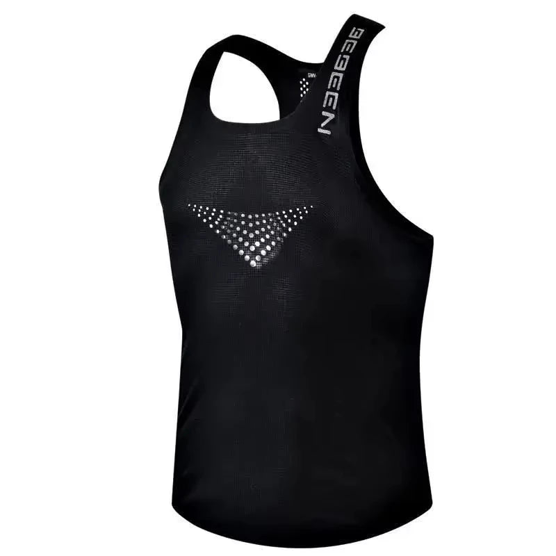 Summer Mens Vest Mesh Breathable Quick Dry Outdoor Sports Sleeveless Top Lightweight Slim Fit Tank Top Men'S Fashion Clothes