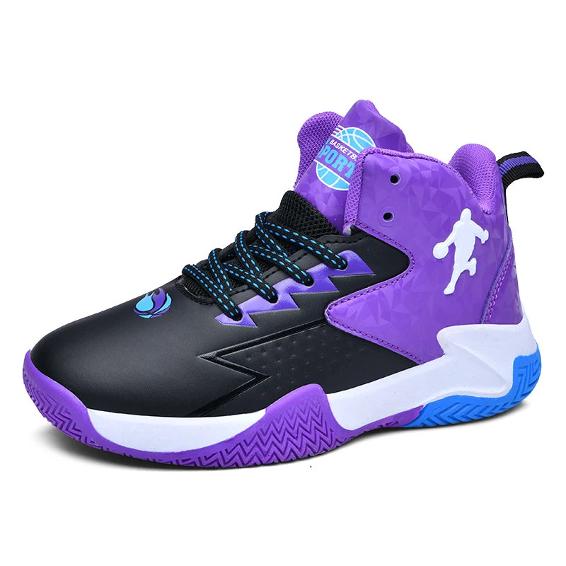 Children Basketball Shoes For Boys Girls Trainers High Top Sneakers Kids Training Shoes Outdoor Non-slip Children's Sports Shoes