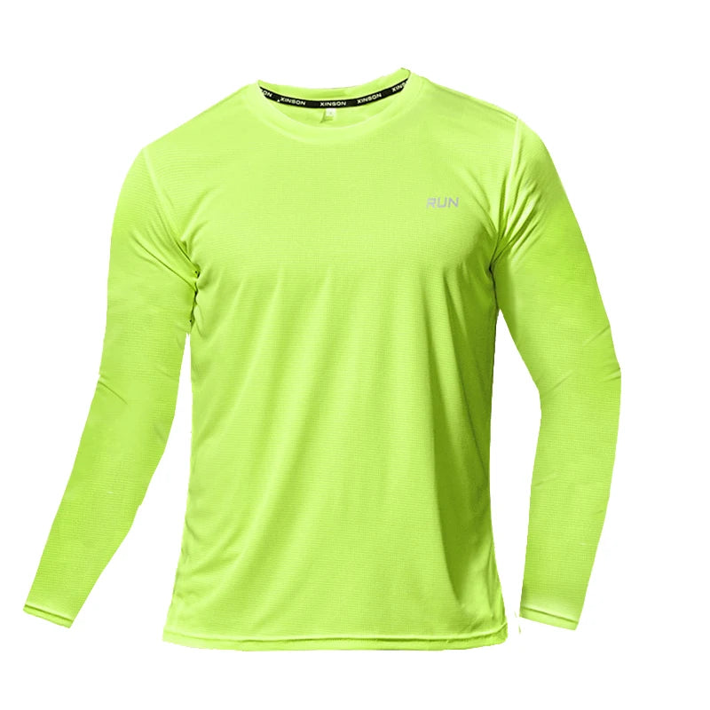 Quick Dry Clothes Men's Long Sleeve T-Shirt Breathable Sweat Absorption Fast Dry T Running Sports Top Outdoor Climbing Clothing