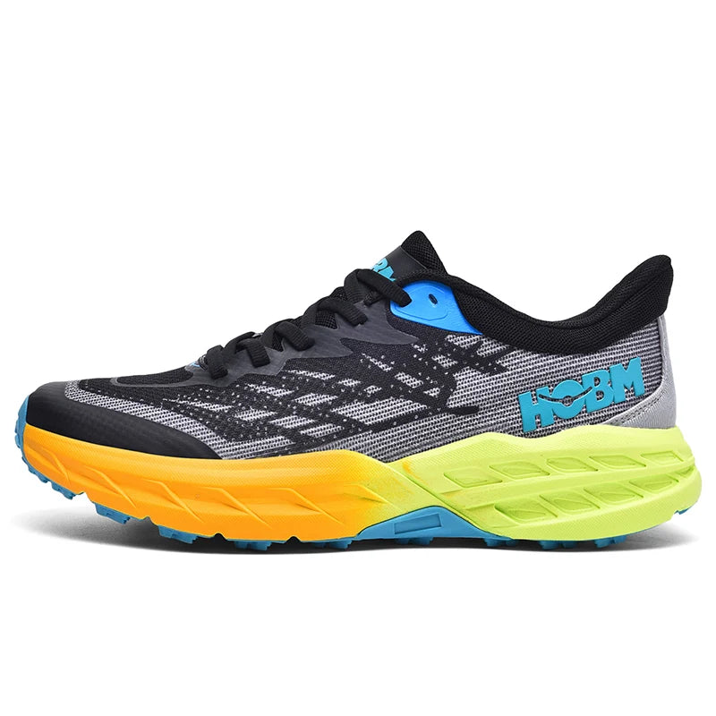 Men's Marathon Shoes Running Shoes Breathable High elasticity Cushioning Male Lightweight Sports Shoes Fitness Training