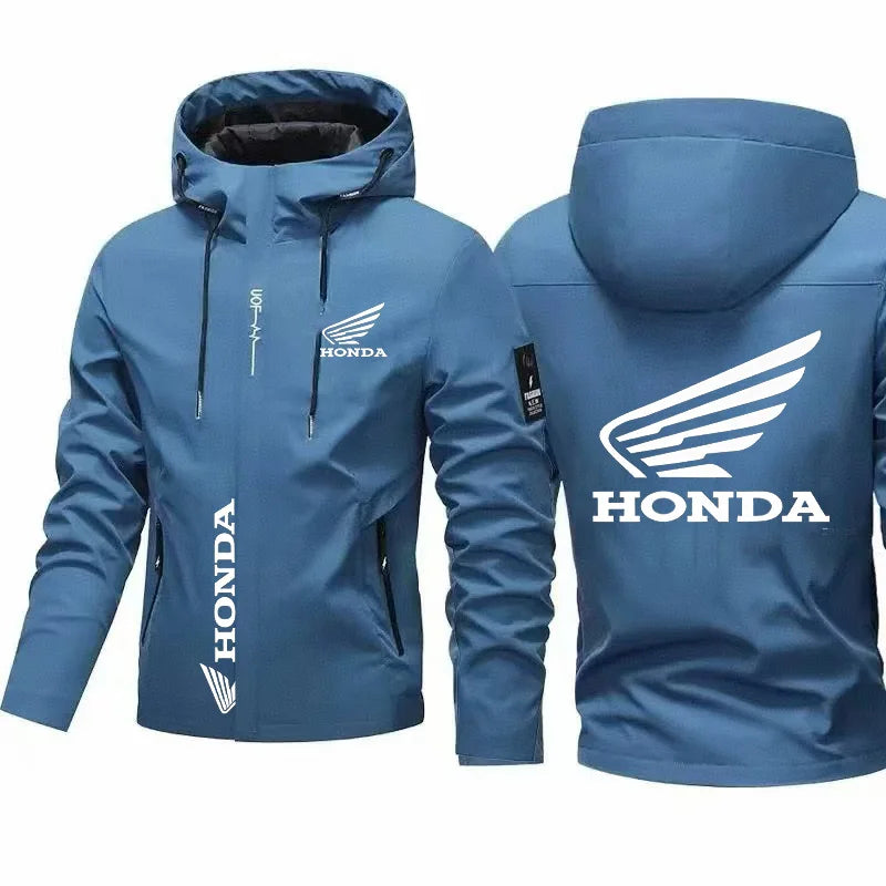 Men's casual sports hooded jacket, wind resistant, Honda 2026 theme, spring and autumn hooded jacket, windproof for outdoor acti