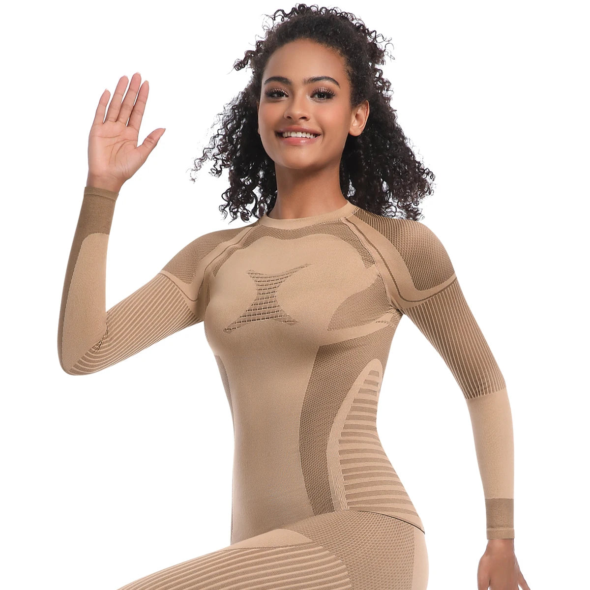 Outdoor Running Fitness Sports Yoga Long Sleeves for Woman Slim Casual Cycling and Skiing Workout Women Seamless Yoga Top
