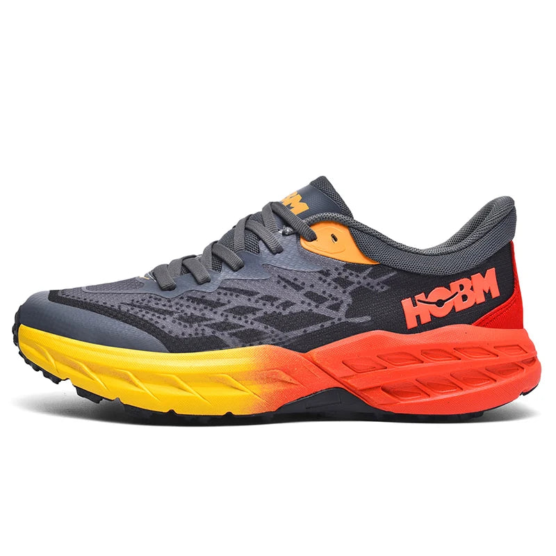 Men's Marathon Shoes Running Shoes Breathable High elasticity Cushioning Male Lightweight Sports Shoes Fitness Training