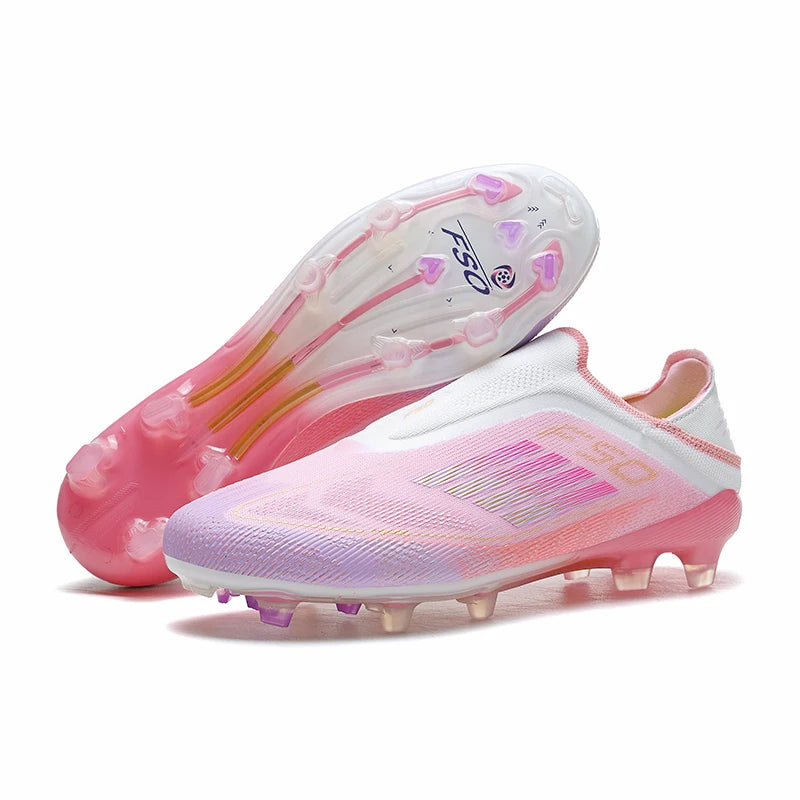 New Men Soccer Shoes Match Training Boys Breathable Adult Cleats Outdoor Sport Football Boots Non Slip Long Spikes Comfortable