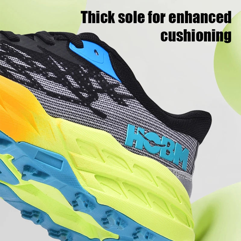 Men's Marathon Shoes Running Shoes Breathable High elasticity Cushioning Male Lightweight Sports Shoes Fitness Training
