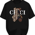 Summer fashion hit - simple printed short-sleeved T-shirt. Comfortable and breathable clothing.