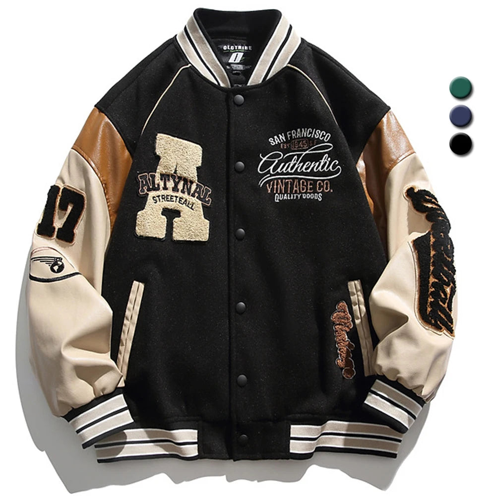 Baseball Uniform Jacket Men Letter Embroidered Streetwear Varsity Jackets Vintage Harajuku Casual College Spring Autumn Unisex original  USA 2026 🇺🇸
