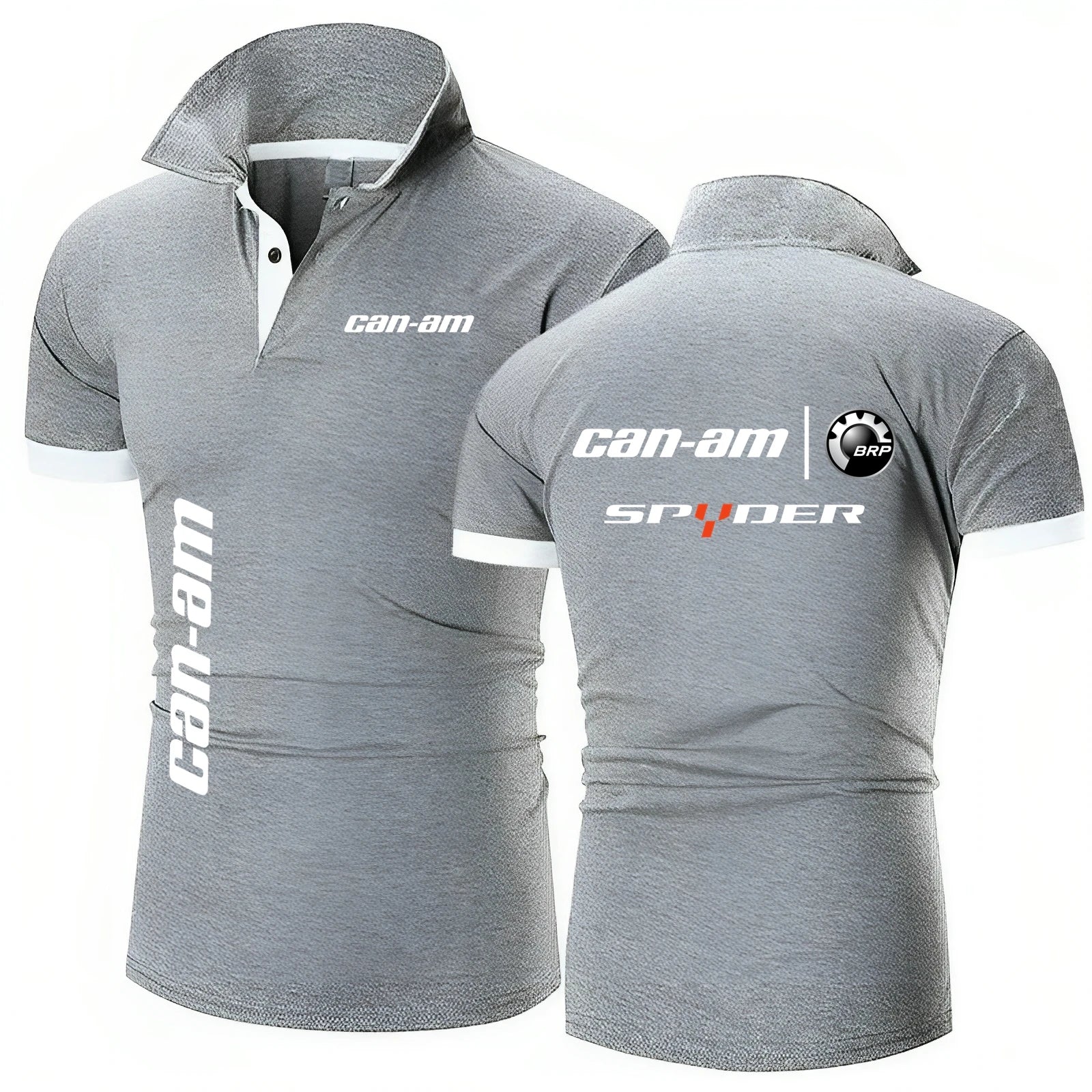 Polo Shirt Men Can Am Team Motorcycles Short Sleeve Polo Shirt Summer Motorcycle F1 CanAm Team Streetwear Casual Tops