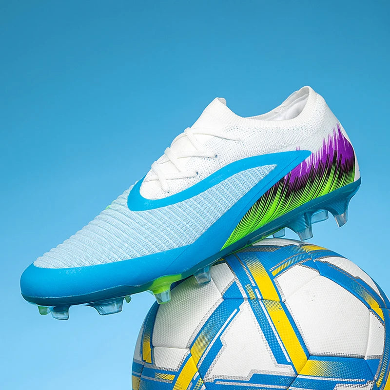 New Men Soccer Shoes Non-Slip Cleats Football Boots Shoes FG Ultralight Soccer Match Long Spikes Outdoor Training Drop Shipping