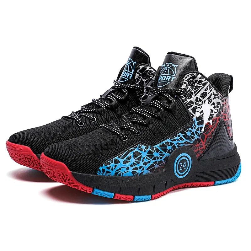 Basketball Shoes Men Field Training Non-slip High-top Luxyry Design Mesh Breathable Sneakers Pro Original Kids Basketball Boots