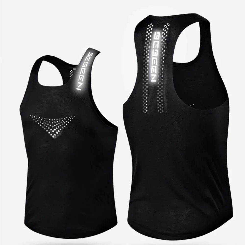 Summer Mens Vest Mesh Breathable Quick Dry Outdoor Sports Sleeveless Top Lightweight Slim Fit Tank Top Men'S Fashion Clothes