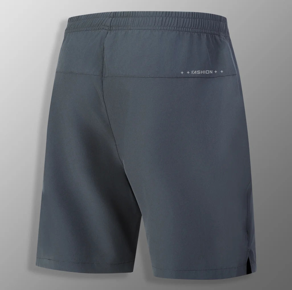 Summer Men's Shorts Cool Sportswear Running Sport Shorts Casual Bottoms Gym Fitness Training Jogging Short Pants Men Black Gray