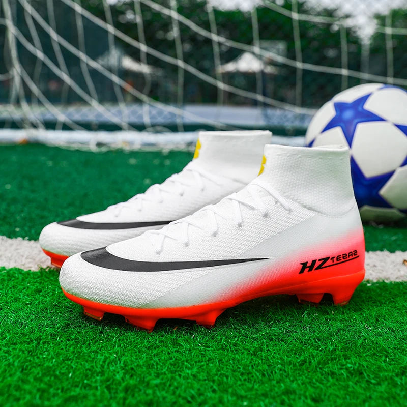 New Men Soccer Shoes Breathable Cleats Adult Outdoor Sport Football Boots Training Boys Long Spikes Non Slip Match Comfortable