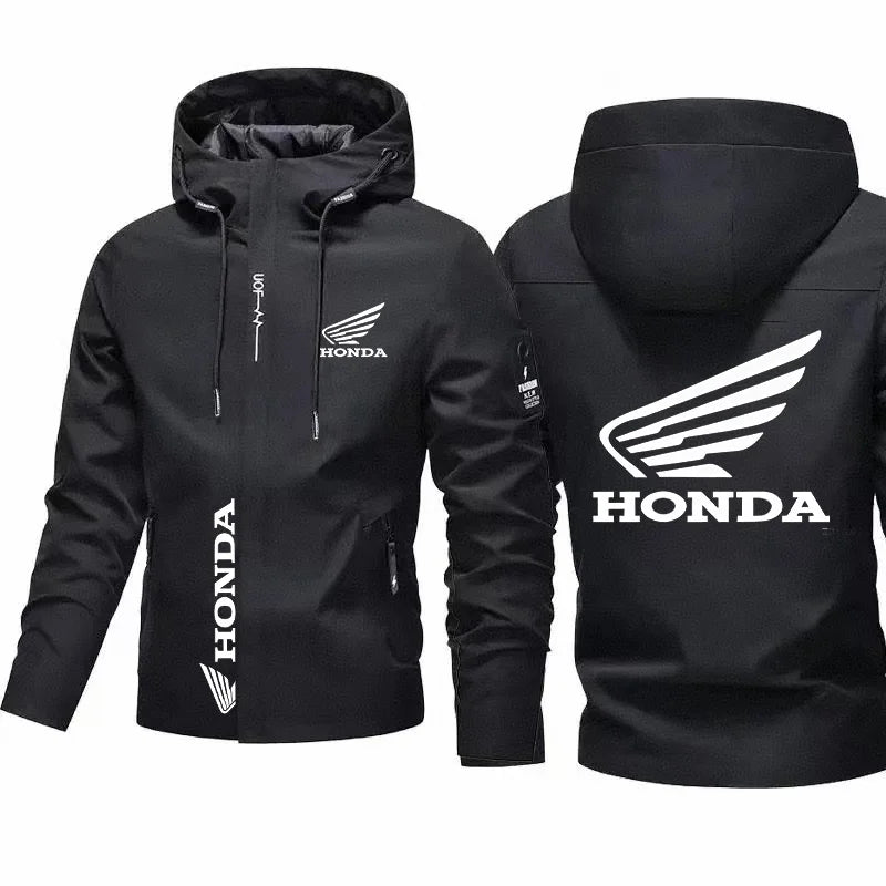 Men's casual sports hooded jacket, wind resistant, Honda 2026 theme, spring and autumn hooded jacket, windproof for outdoor acti