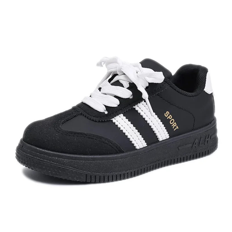 Kids Comfort Flats, Summer Stylish Striped Casual Sneakers, Wear-Resistant Walking Shoes for School & Outdoor Play