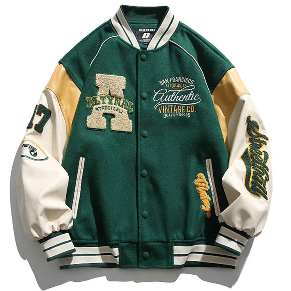 Baseball Uniform Jacket Men Letter Embroidered Streetwear Varsity Jackets Vintage Harajuku Casual College Spring Autumn Unisex original  USA 2026 🇺🇸