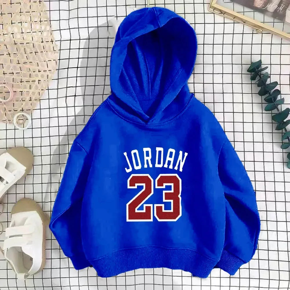 Autumn Winter Brand Jordan Printed Children Hoodie Fashion Casual Basketball Sports Sweatshirt Boys Girl Comfortable Kid Clothes