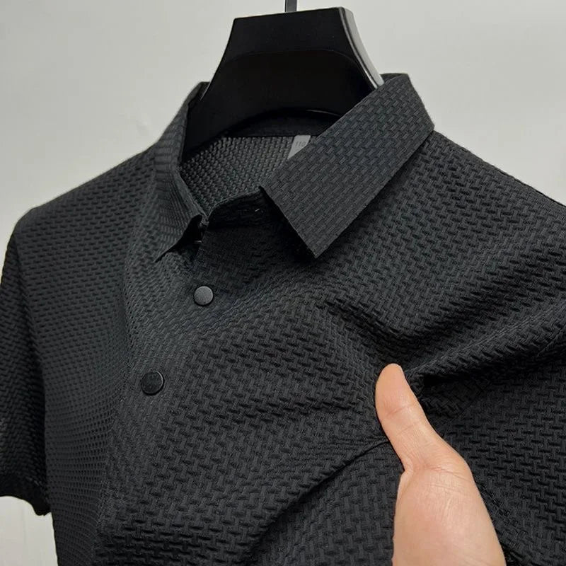 Nueva Camiseta sencilla diaria en verano 2026 camisa polo para hombres de cercanías de negocios cómoda y transpirable blusa de m