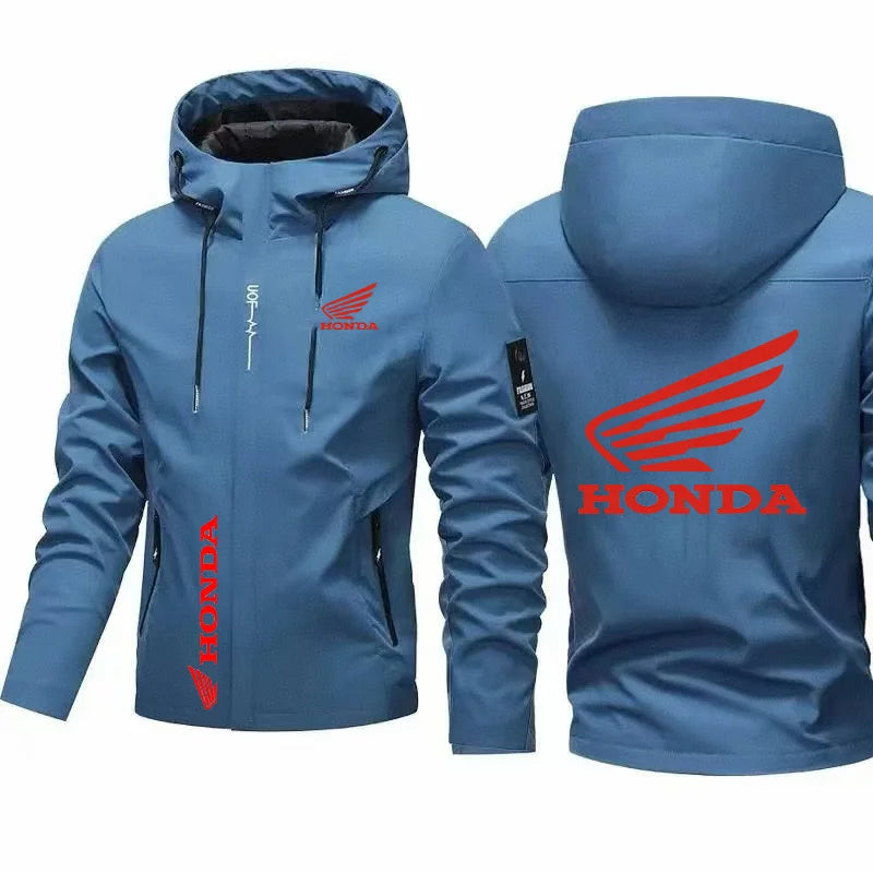 Men's casual sports hooded jacket, wind resistant, Honda 2026 theme, spring and autumn hooded jacket, windproof for outdoor acti