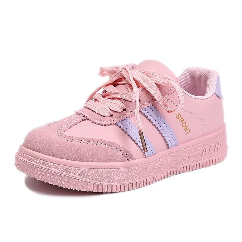 Kids Comfort Flats, Summer Stylish Striped Casual Sneakers, Wear-Resistant Walking Shoes for School & Outdoor Play