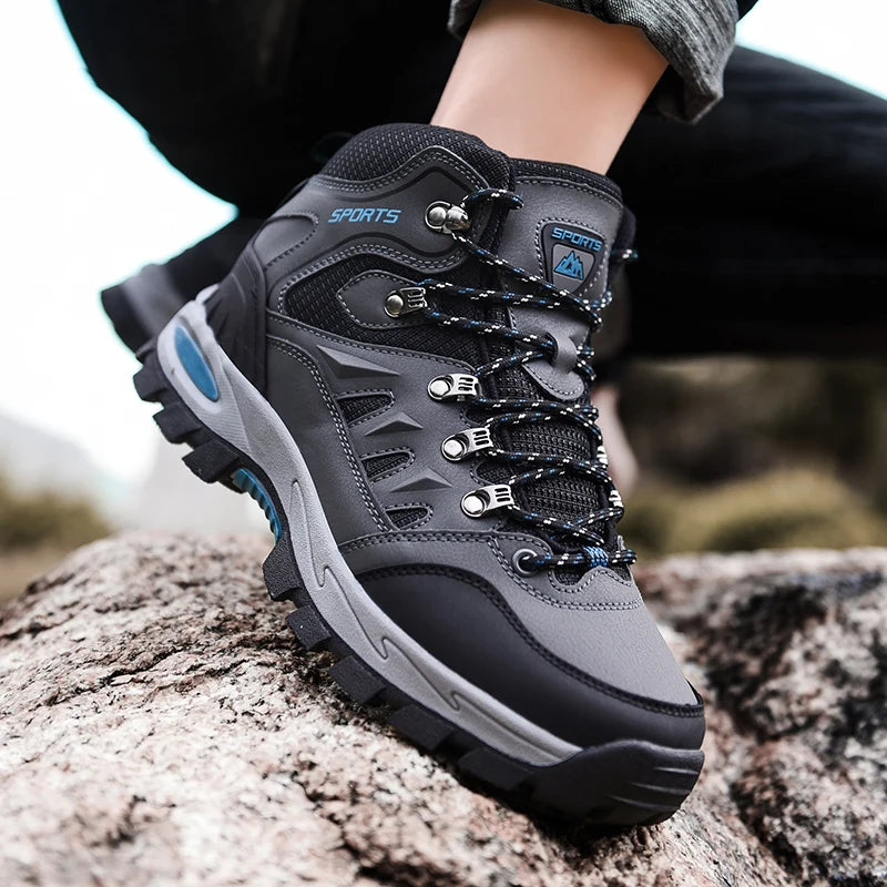 Men's and women's casual sports shoes fashion comfortable outdoor hiking lovers running shoes non-slip plus high-top shoes