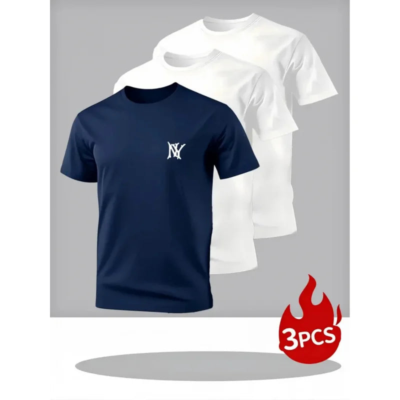 Summer Clothing Essentials3Printed Short-Sleeve Shirt，Daily Wear Looks Super Clean And Neat，3One Piece Covers The Entire Summer，