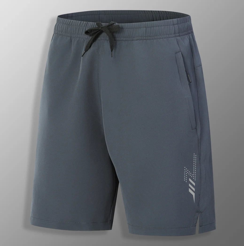 Summer Men's Shorts Cool Sportswear Running Sport Shorts Casual Bottoms Gym Fitness Training Jogging Short Pants Men Black Gray