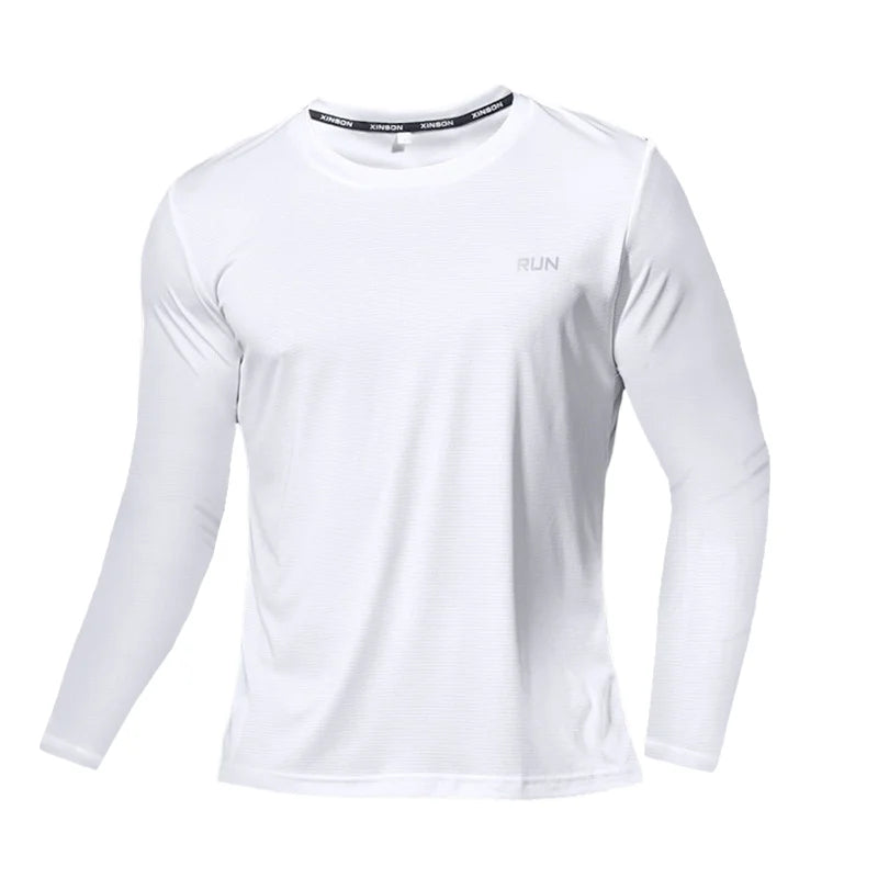 Quick Dry Clothes Men's Long Sleeve T-Shirt Breathable Sweat Absorption Fast Dry T Running Sports Top Outdoor Climbing Clothing