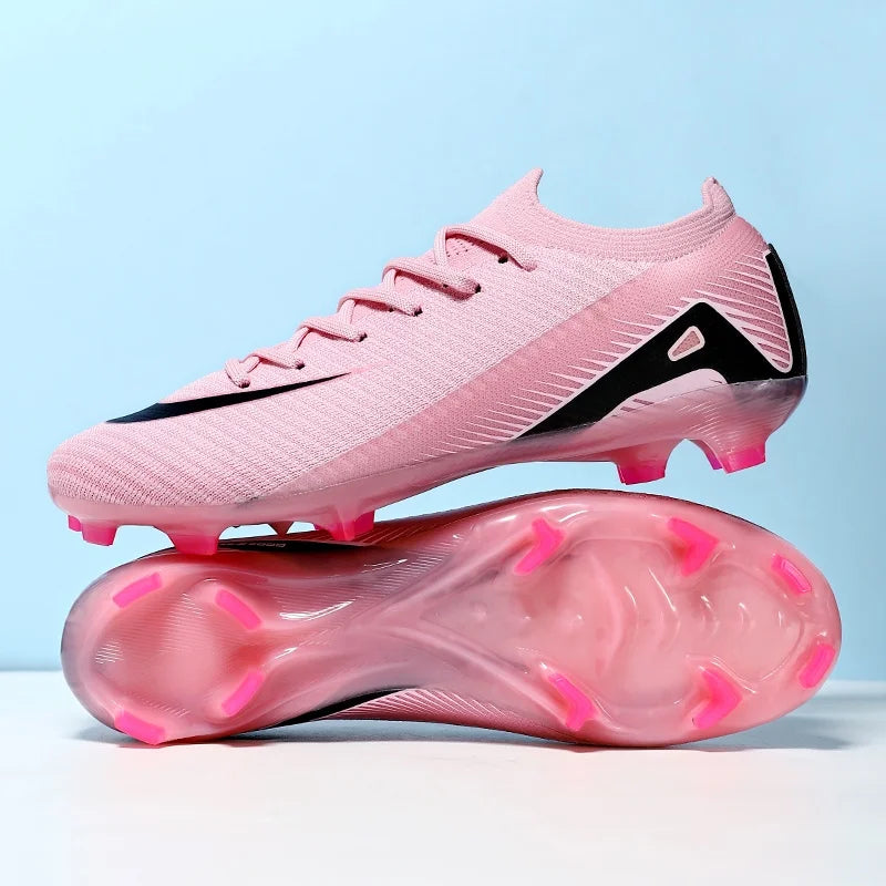 New Men Football Boots Adult Training Sport Soccer Shoes Cleats Boys Outdoor Long Spikes Non Slip Breathable Match Comfortable