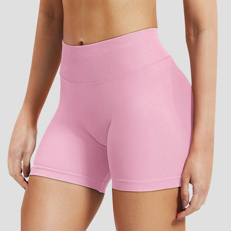 Yoga shorts luxury high waisted hip lifting quick drying sports pants high elasticity seamless women's clothing fitness shorts