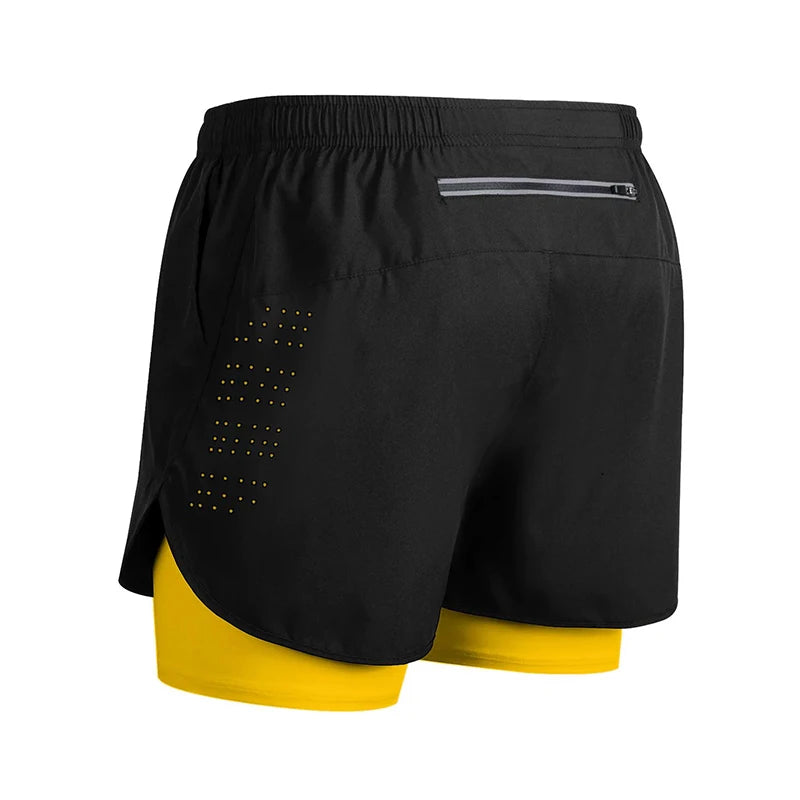Men's Running Shorts 2025 New Release Gym Fitness 2-in-1 Exercise Summer Quick Dry Trendy Personalized Running Shorts