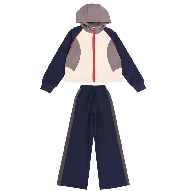 Sports Suit for Girls 2PCS/Set Children Suit Cotton Hoodies Jacket + Pants Teenage Kids Sportswear Tracksuit New Fashion Outfits