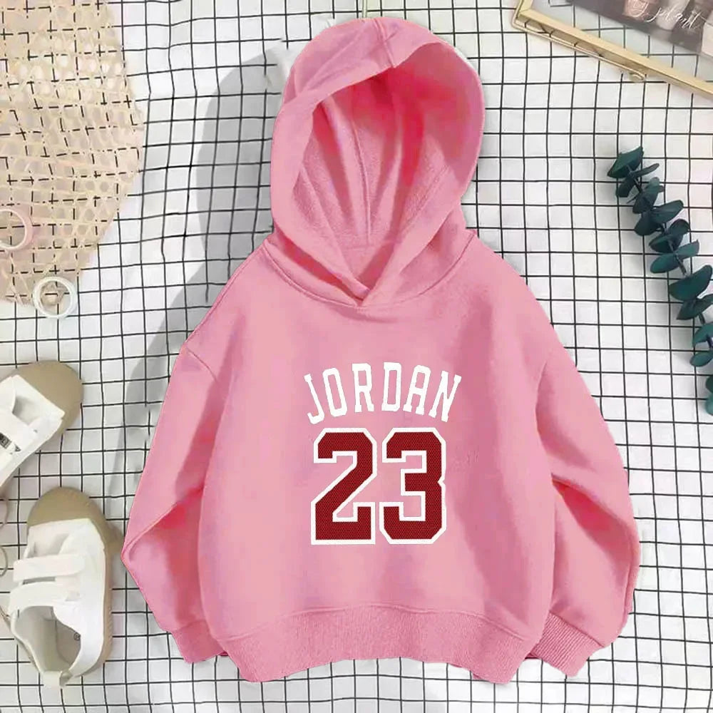 Autumn Winter Brand Jordan Printed Children Hoodie Fashion Casual Basketball Sports Sweatshirt Boys Girl Comfortable Kid Clothes