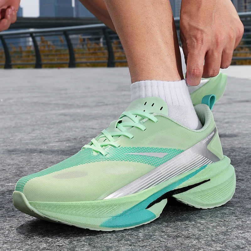 Zapatillas deportivas para hombre, zapatillas de running con amortiguación, zapatillas de atletismo para maratón y entrenamiento para hombre, con diseño hueco en la suela exterior, populares