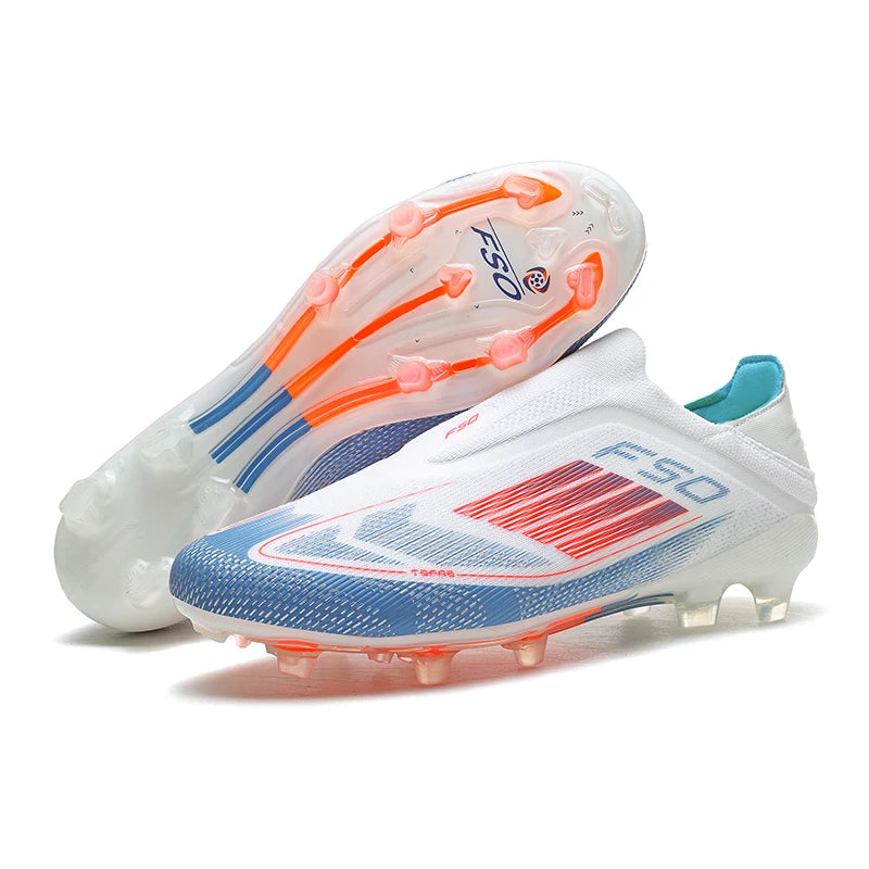 New Men Soccer Shoes Match Training Boys Breathable Adult Cleats Outdoor Sport Football Boots Non Slip Long Spikes Comfortable