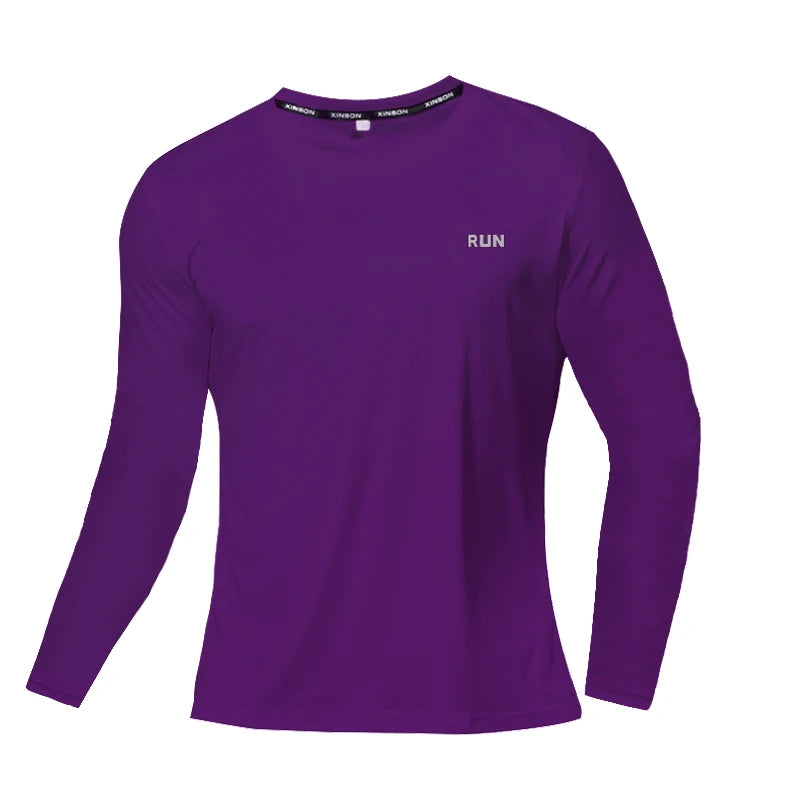 Quick Dry Clothes Men's Long Sleeve T-Shirt Breathable Sweat Absorption Fast Dry T Running Sports Top Outdoor Climbing Clothing