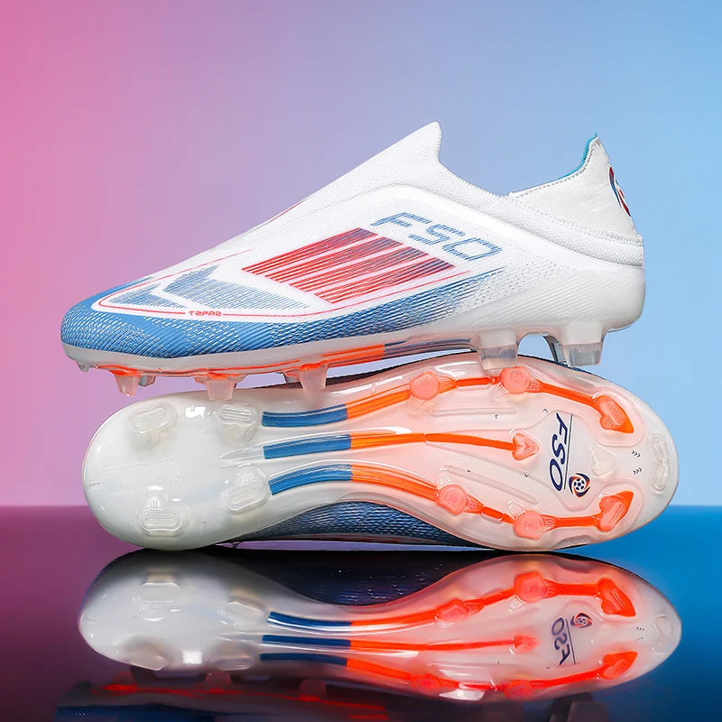New Men Soccer Shoes Match Training Boys Breathable Adult Cleats Outdoor Sport Football Boots Non Slip Long Spikes Comfortable