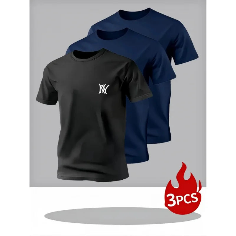 Summer Clothing Essentials3Printed Short-Sleeve Shirt，Daily Wear Looks Super Clean And Neat，3One Piece Covers The Entire Summer，