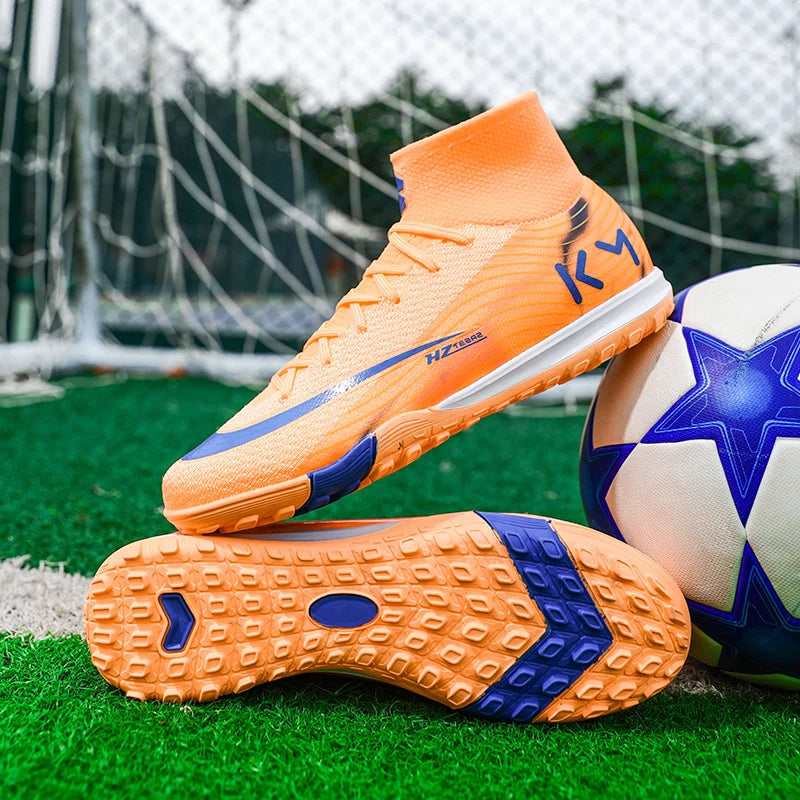New Men Soccer Shoes Breathable Cleats Adult Outdoor Sport Football Boots Training Boys Long Spikes Non Slip Match Comfortable